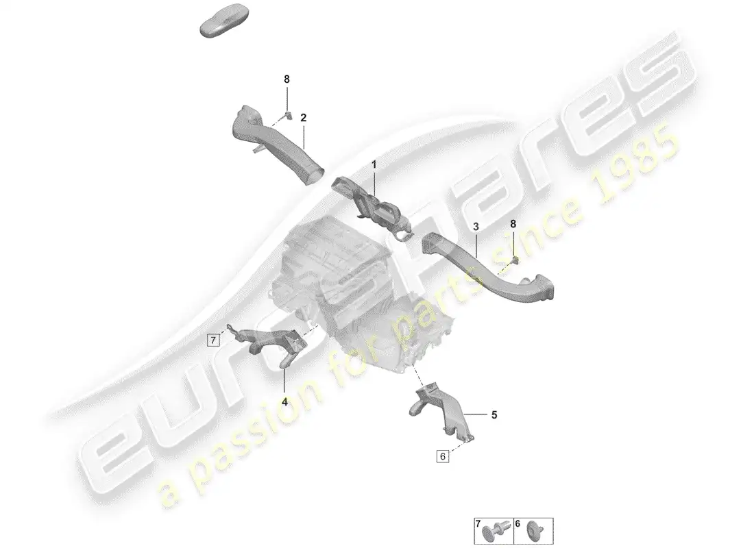 porsche 2020 (992-1) aire acondicionado diagrama de piezas