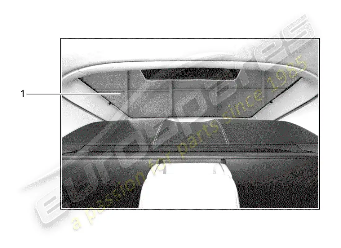 porsche 2012 (tequipment panamera) visera solar diagrama de piezas