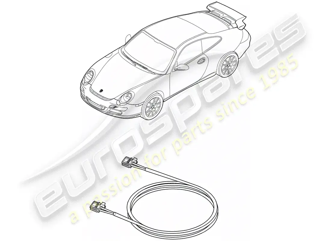 porsche 2011 (997-2 gt3) fibra óptica ligera diagrama de piezas