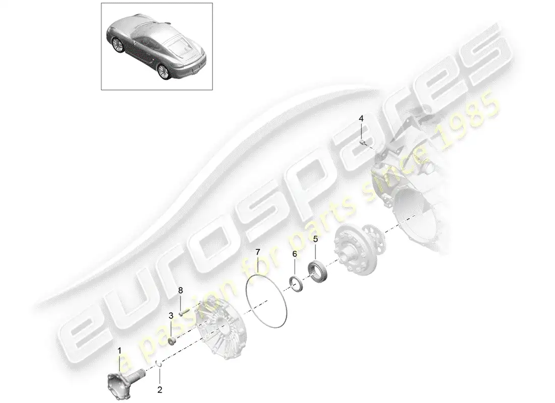 porsche 2015 (981 cayman) manual gearbox diagrama de piezas