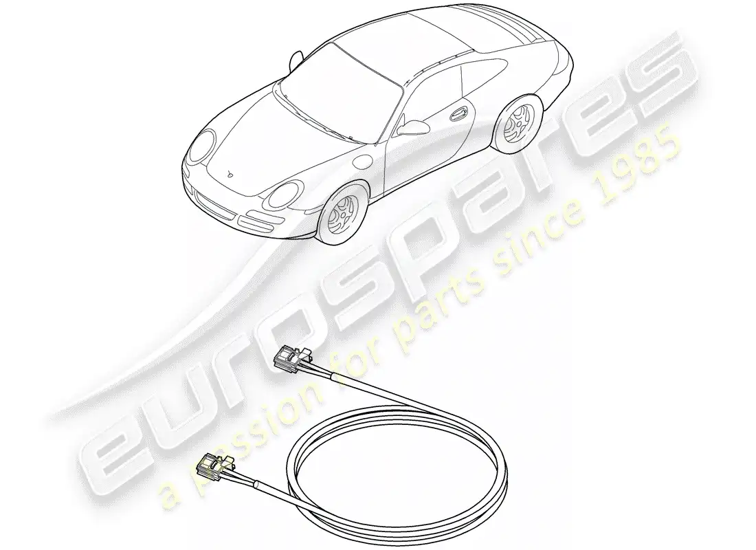 porsche 2007 (997-1) diagrama de piezas de fibra óptica ligera