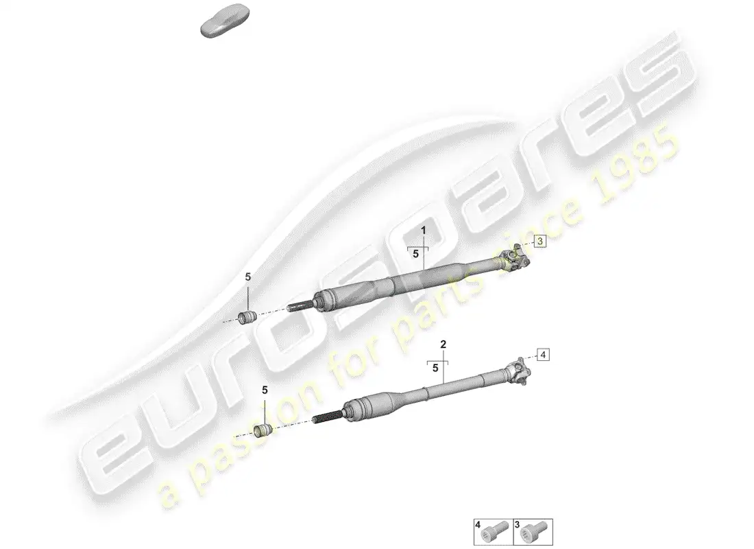 porsche 2019 (992-1) árbol de transmisión diagrama de piezas