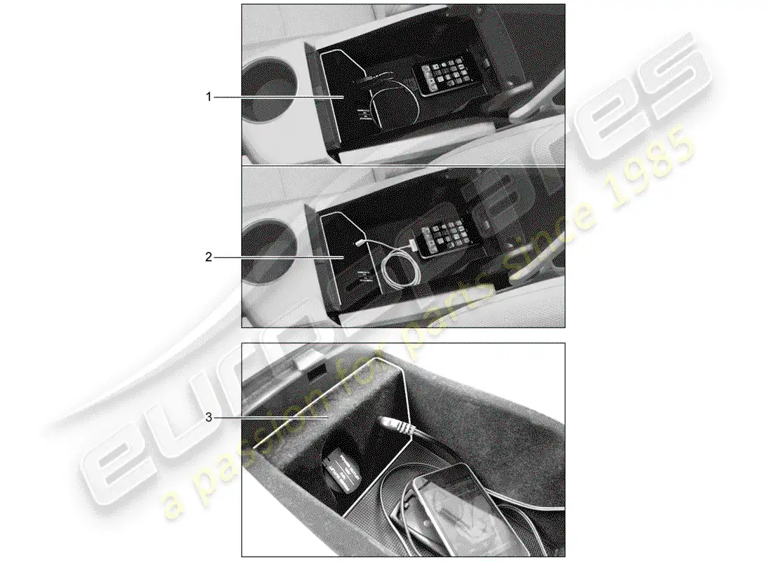 porsche 2014 (tequipment panamera) interfaz multimedia diagrama de piezas