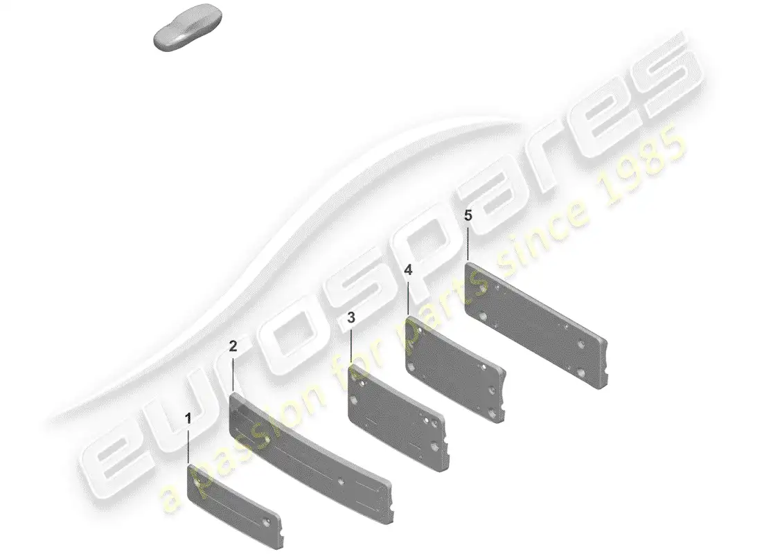porsche 2020 (992-1) soporte de matrícula diagrama de piezas