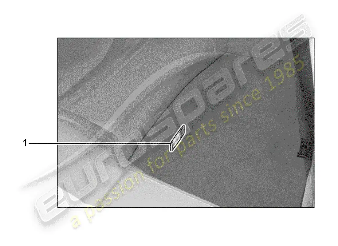 porsche 2016 (tequipment 98x/99x) luz del espacio para los pies diagrama de piezas