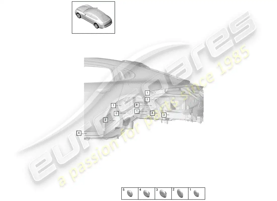 porsche 2019 (panamera 971-1) enchufar diagrama de piezas