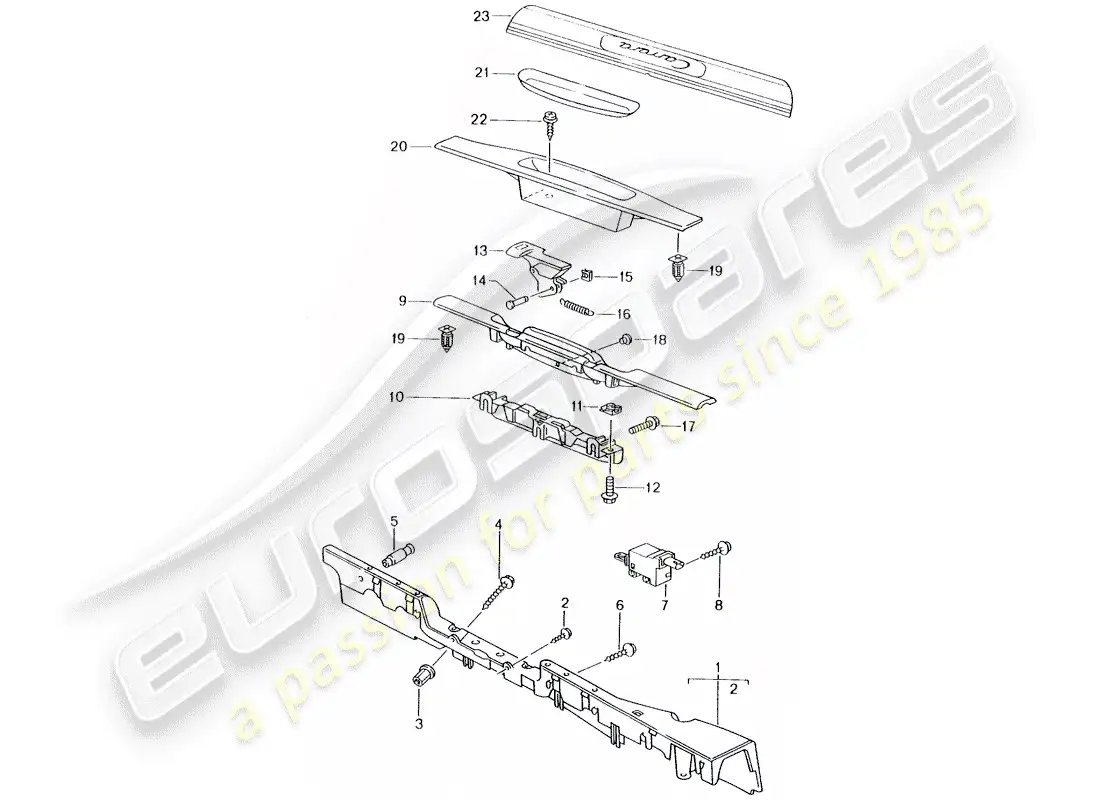 porsche 1999 (996) forro - albergue diagrama de piezas