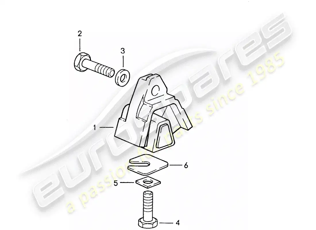 porsche 1991 (928) transmisión automática - suspensión de la transmisión diagrama de piezas