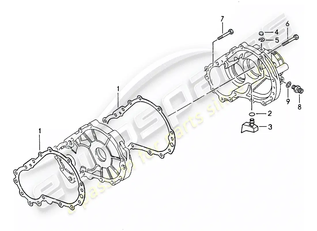 porsche 1994 (968) tiptronic - caja de transmisión diagrama de piezas