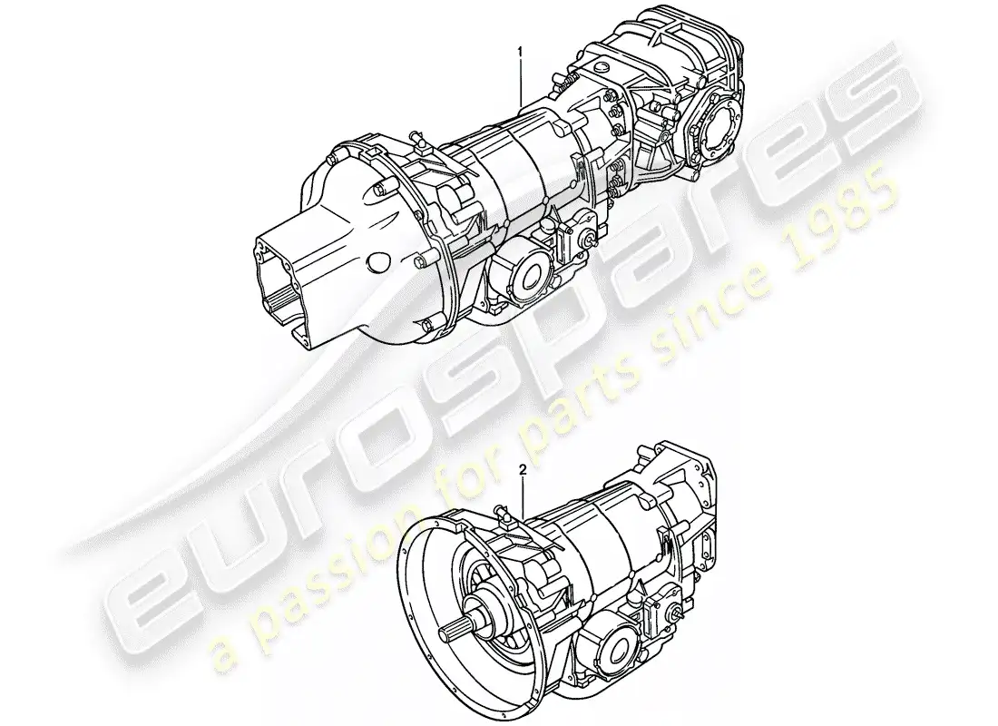 porsche 1986 (928) transmisión automática - transmisión de reemplazo - d - mj 1983>> - mj 1983 diagrama de piezas