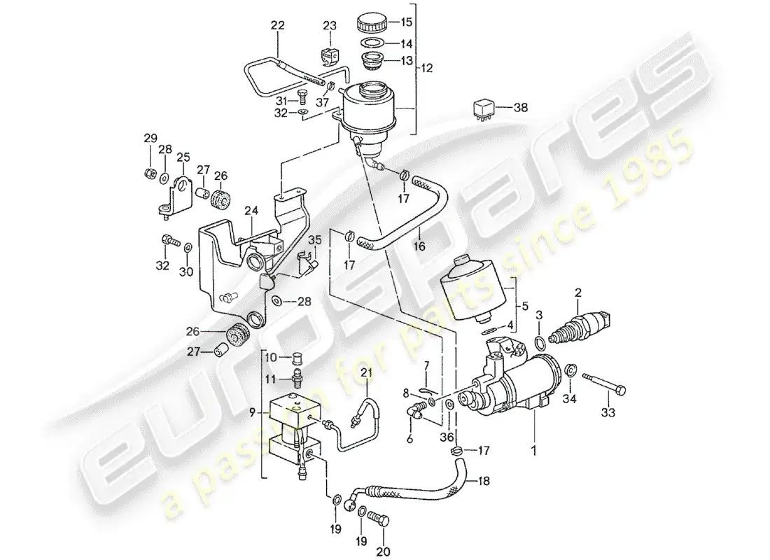 porsche 1987 (928) caja de cambios manual - mando de bloqueo 1 - d - mj 1990>> esquema pieza