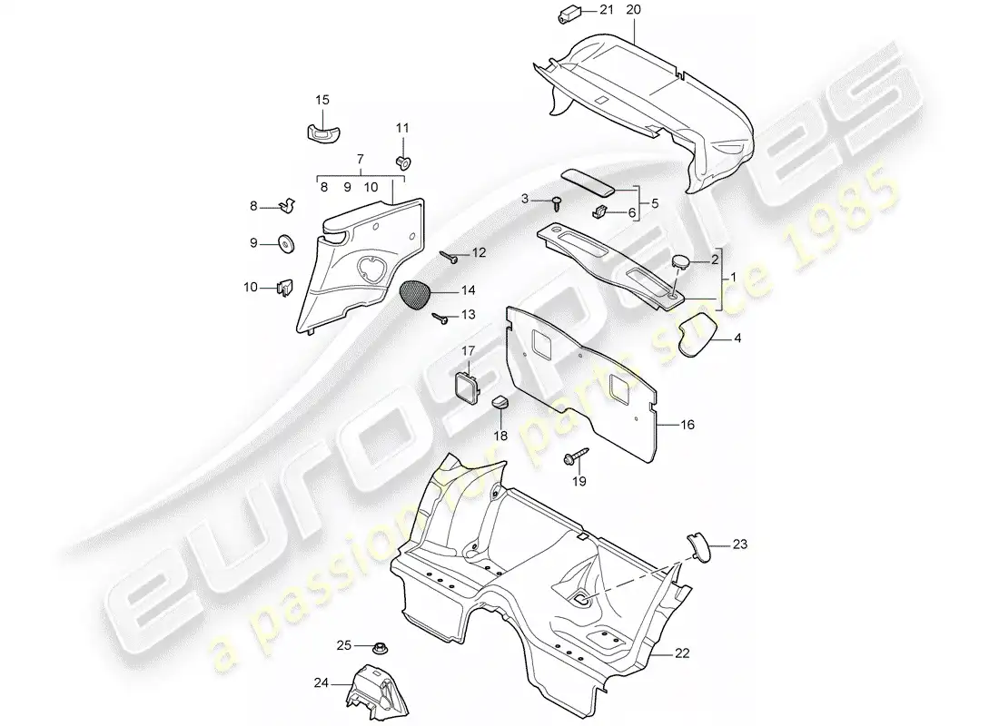 porsche 2009 (997-2) adornos diagrama de piezas