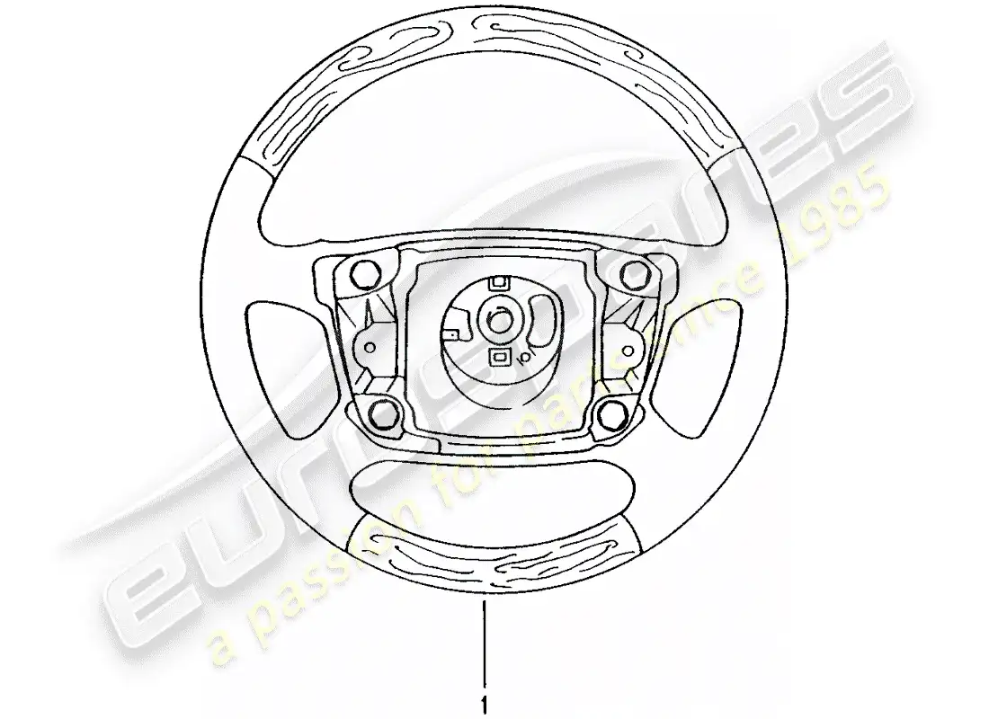 porsche 2012 (tequipment) volante airbag diagrama de piezas