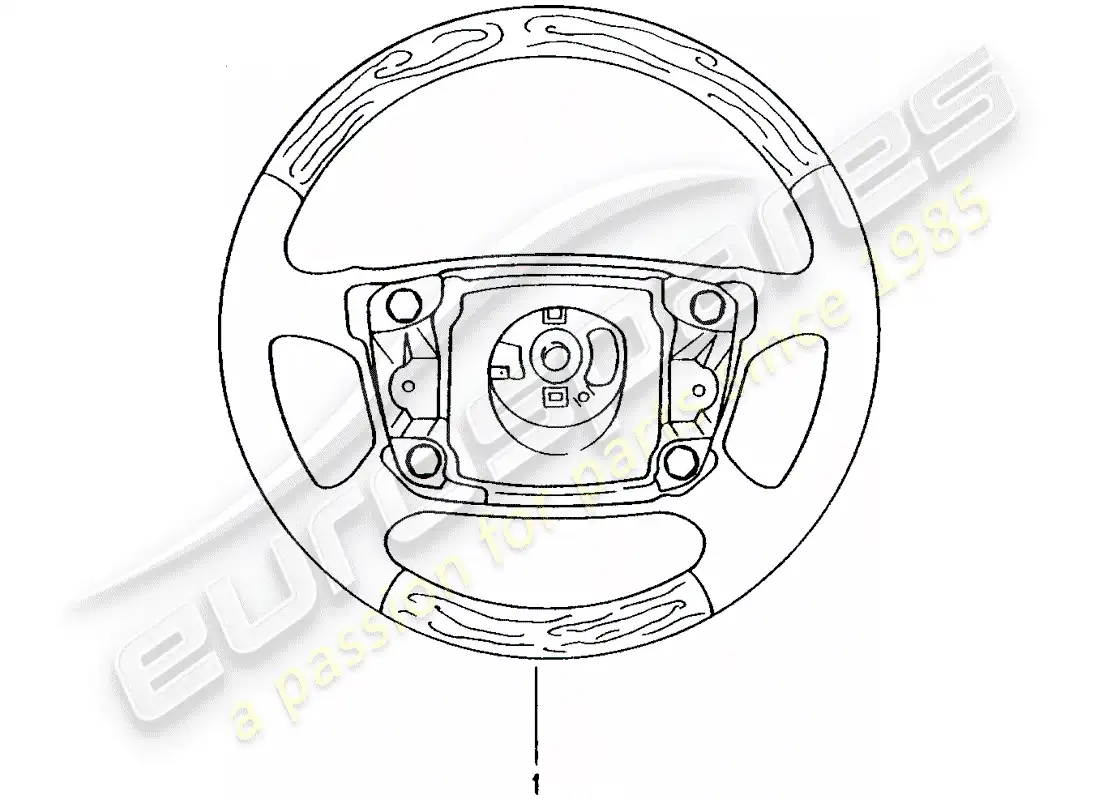 porsche 2012 (tequipment) volante airbag diagrama de piezas