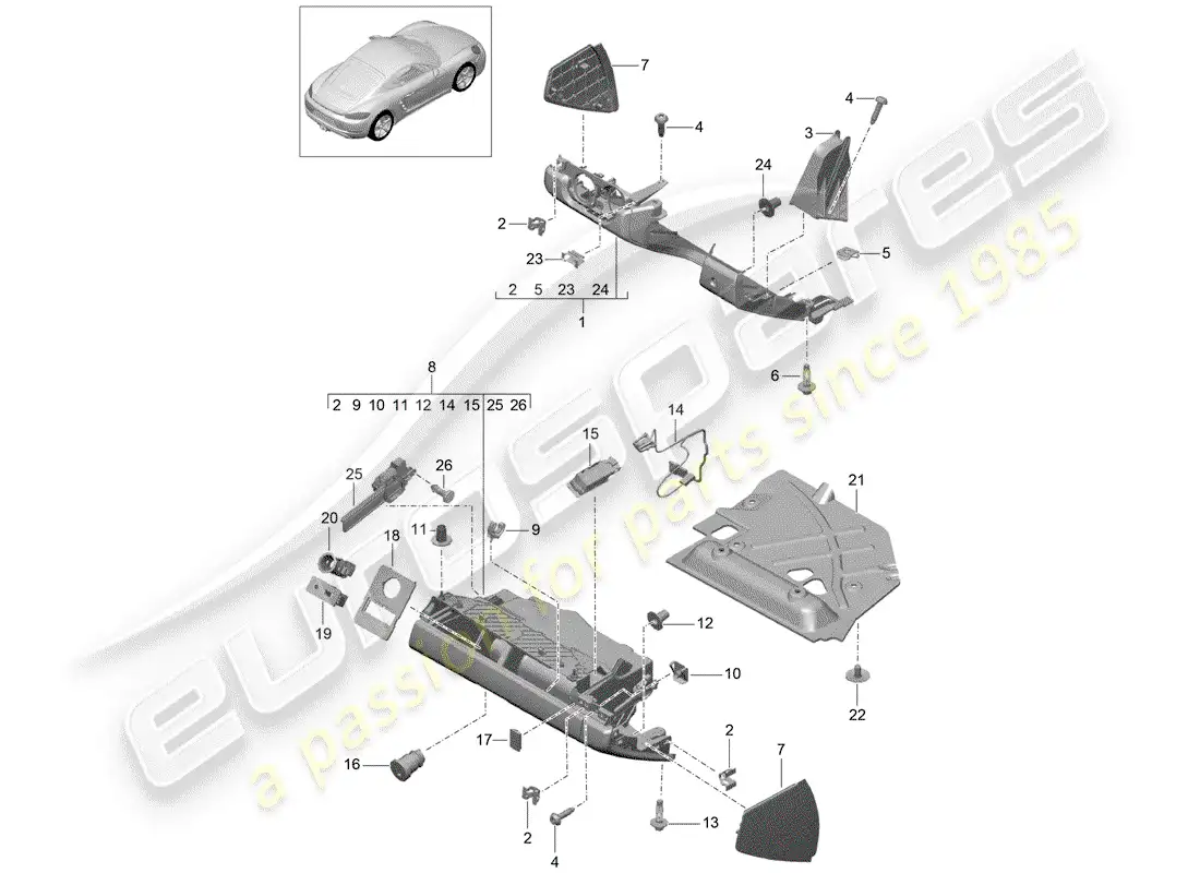 diagrama de pieza que contiene el número de pieza 9p1857115