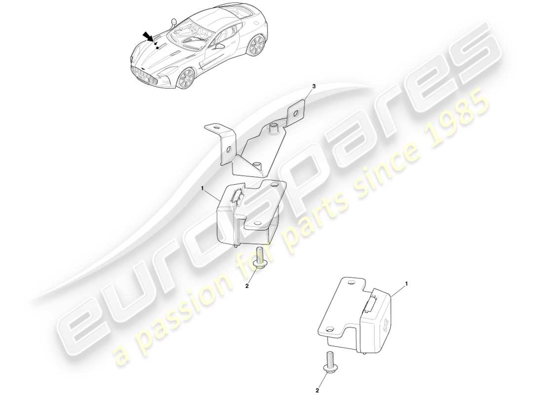 aston martin one-77 (2011) terminal de arranque diagrama de piezas
