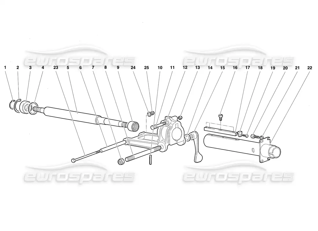 lamborghini diablo sv (1997) direccion diagrama de piezas