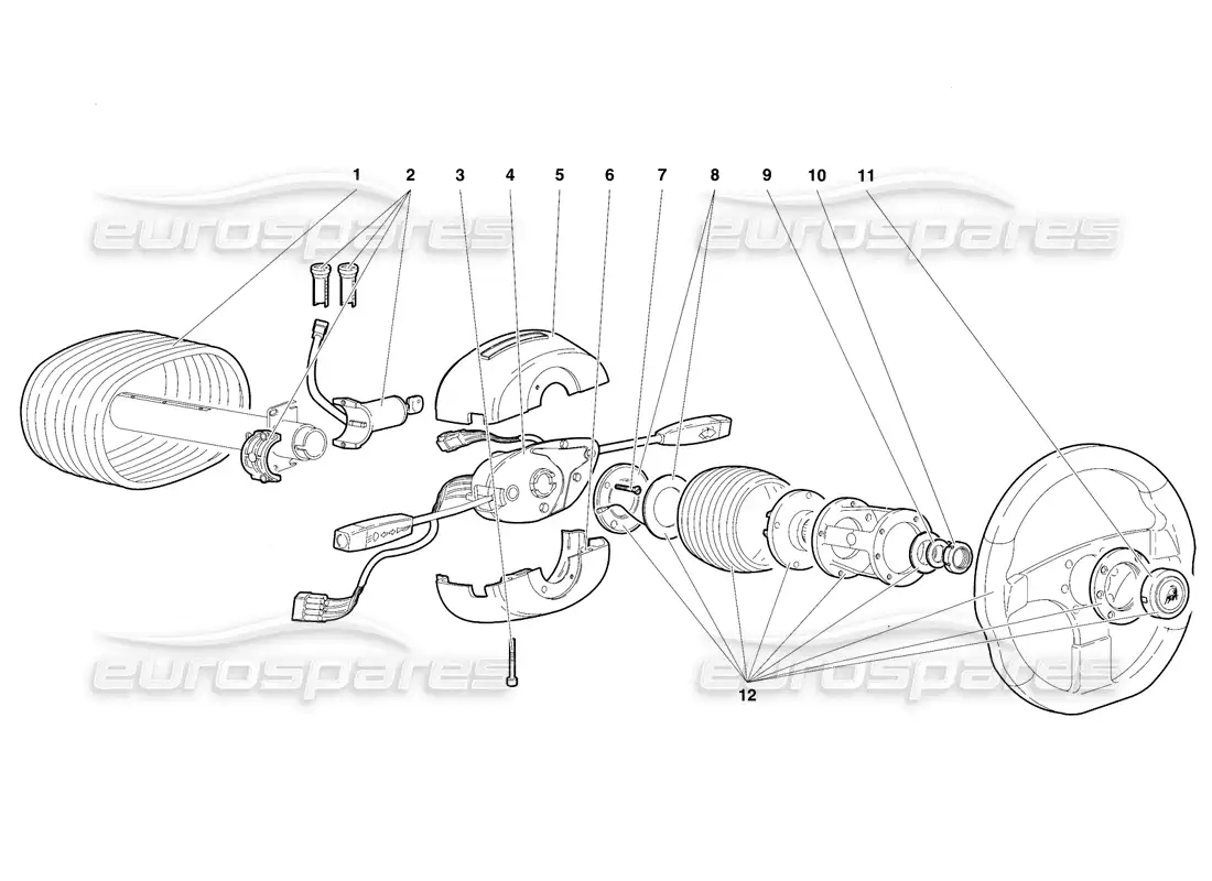 lamborghini diablo sv (1997) direccion diagrama de piezas