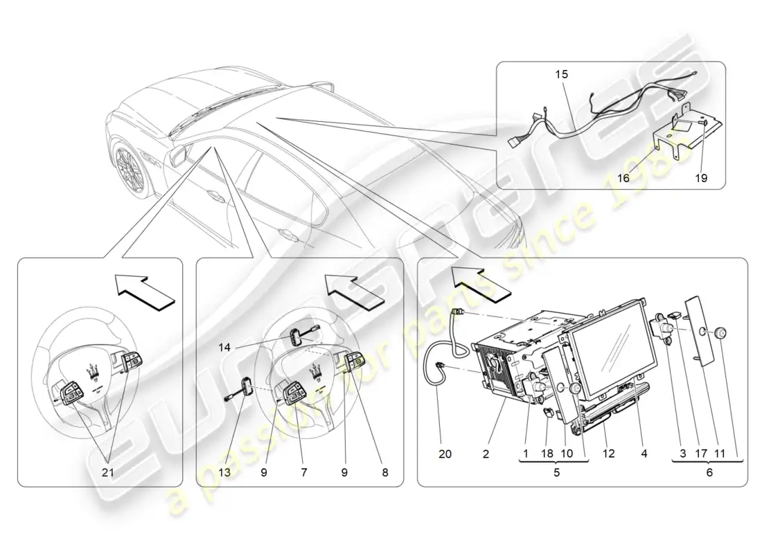 maserati qtp 3.0 tds v6 275hp (2015) diagrama de partes del sistema it
