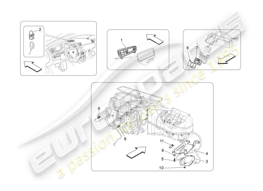maserati granturismo (2014) a/c unit: electronic control diagrama de piezas