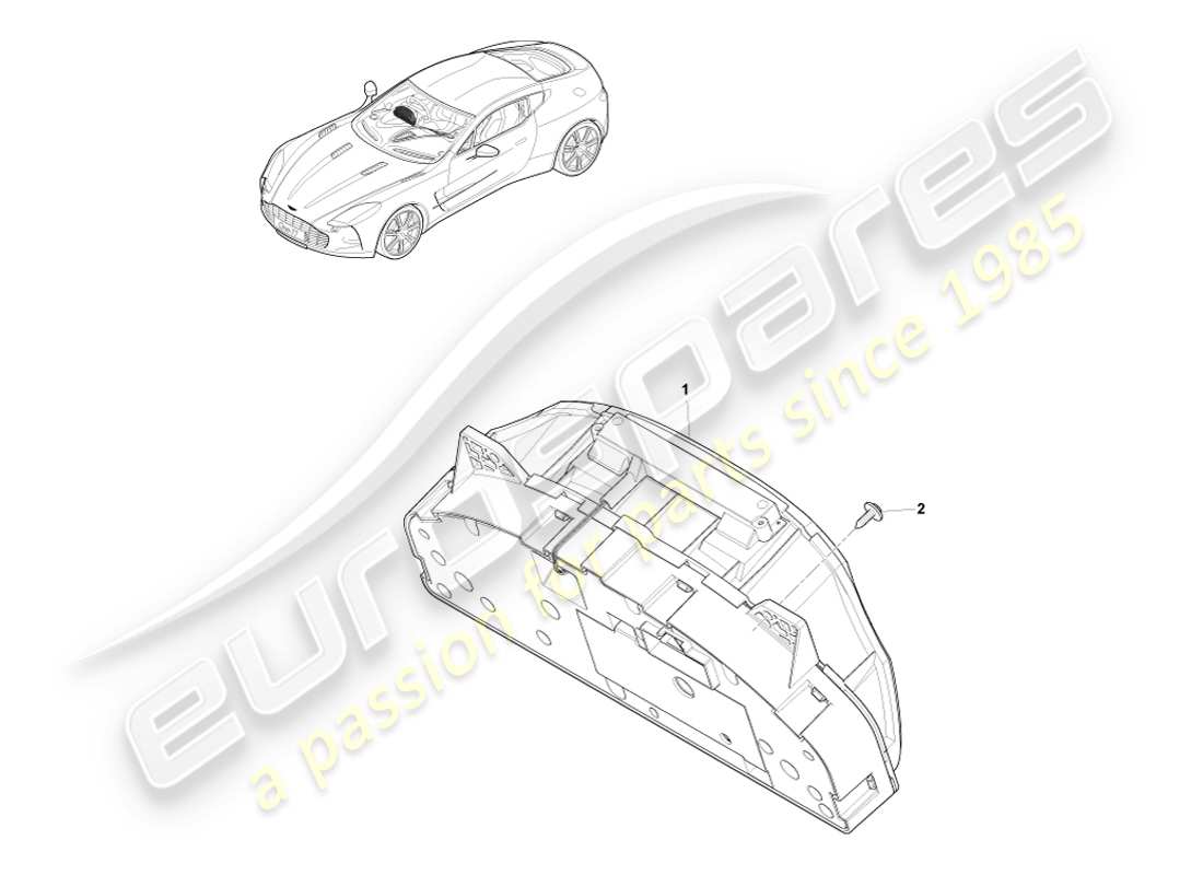 aston martin one-77 (2011) combinación de instrumentos diagrama de piezas