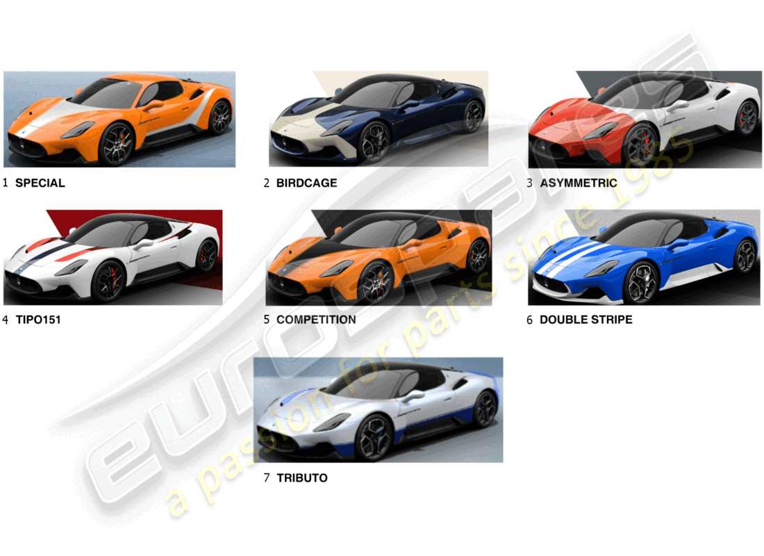 maserati mc20 cielo (2023) libreas diagrama de piezas