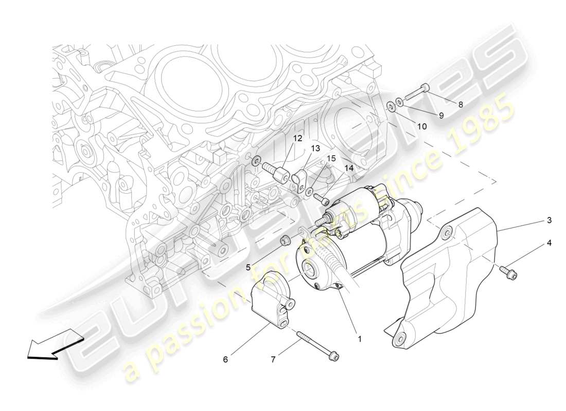 maserati levante tributo (2021) control electrónico: encendido del motor diagrama de piezas