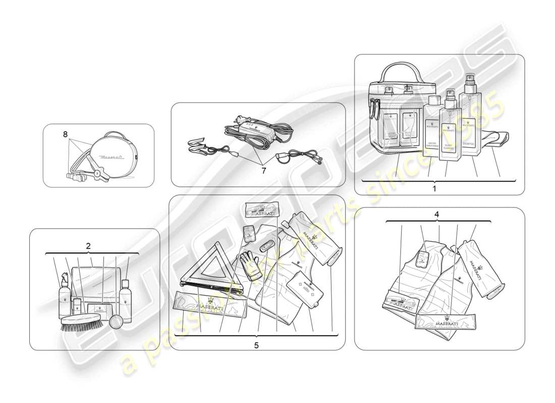 maserati granturismo mc stradale (2012) diagrama de piezas de accesorios posventa