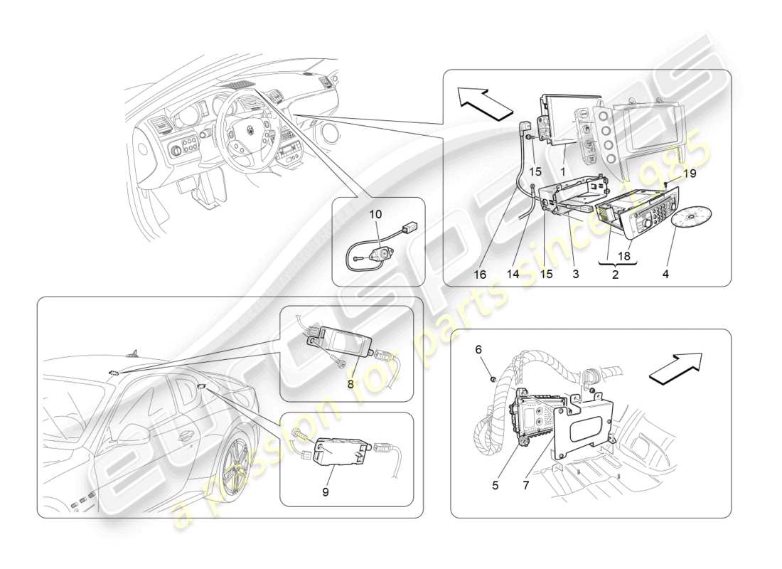 maserati granturismo mc stradale (2012) sistema de ti diagrama de piezas