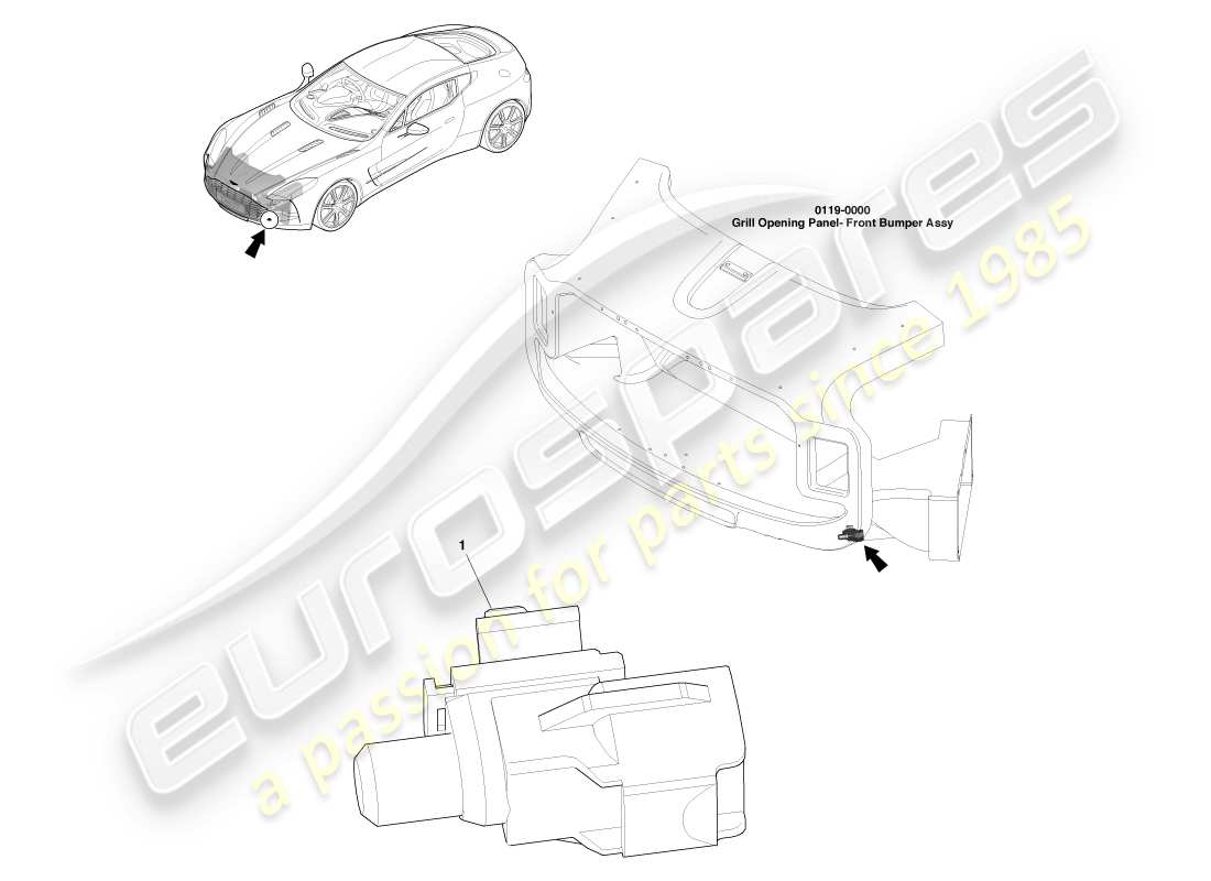 aston martin one-77 (2011) diagrama de piezas de sensores