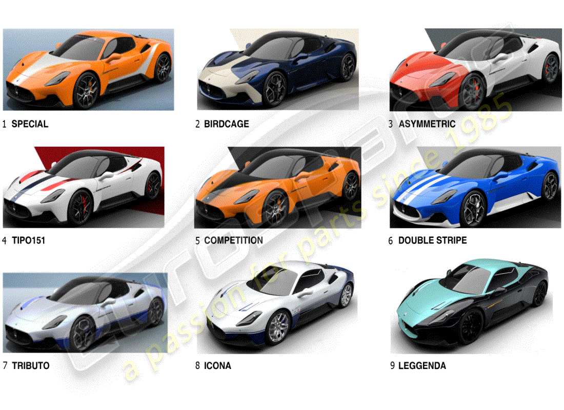 maserati mc20 (2024) libreas diagrama de piezas