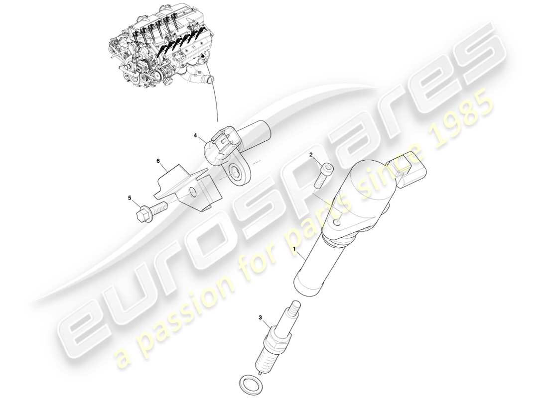 aston martin one-77 (2011) encendido diagrama de piezas