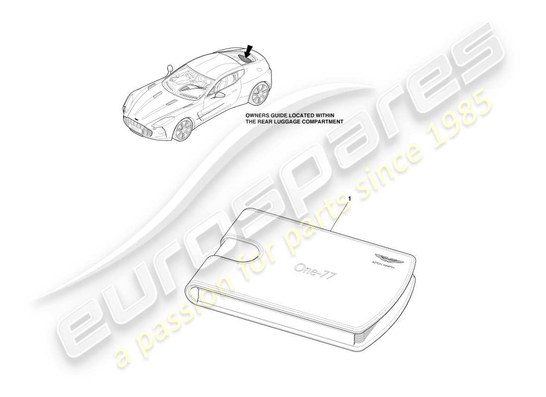 aston martin one-77 (2011) guía del propietario diagrama de piezas