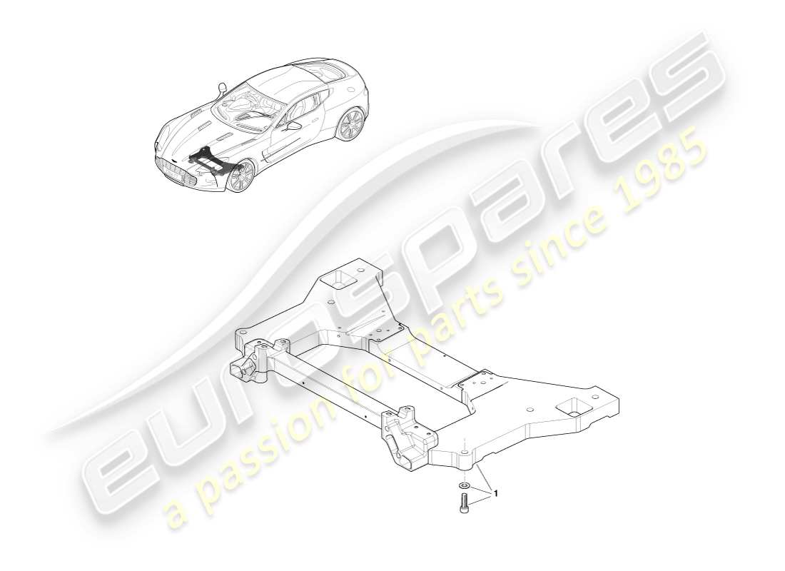 aston martin one-77 (2011) subchasis delantero diagrama de piezas