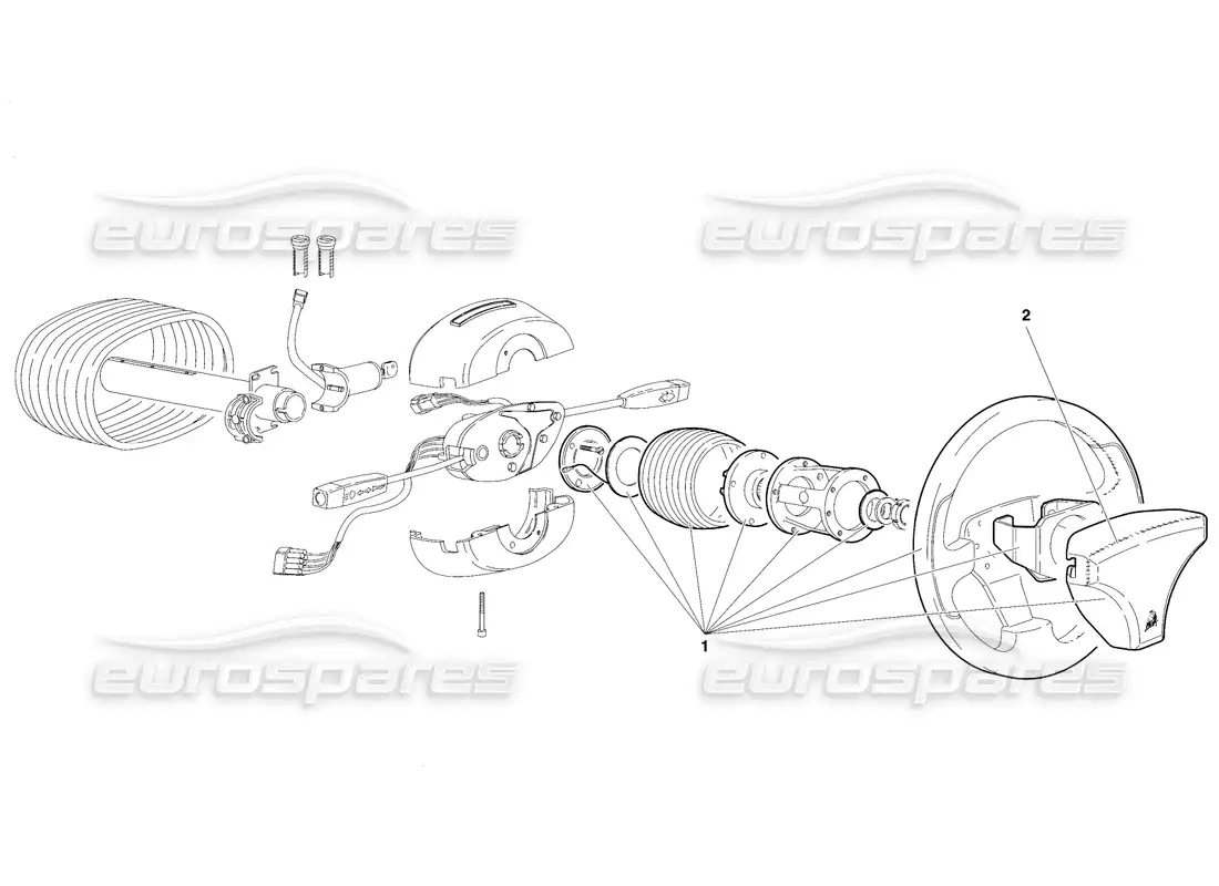 lamborghini diablo sv (1997) direccion diagrama de piezas