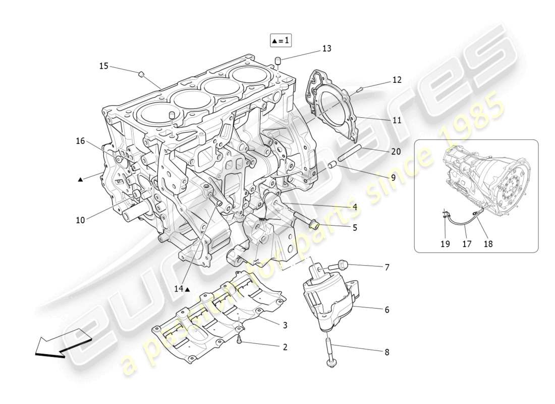 maserati ghibli fragment (2022) crankcase diagrama de piezas