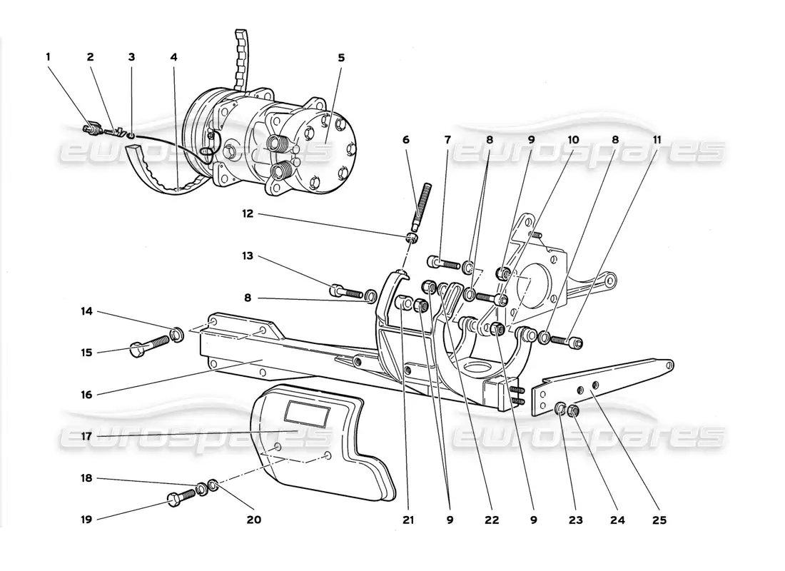 lamborghini diablo gt (1999) control climatico diagrama de piezas