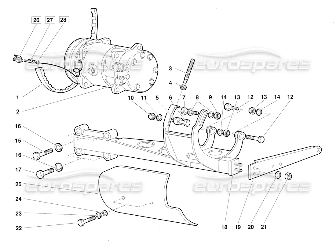 lamborghini diablo (1991) control de clima (válido para la versión 1992 de junio) diagrama de piezas
