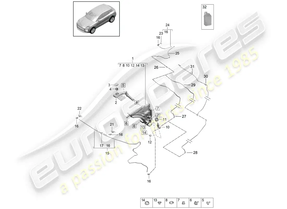diagrama de pieza que contiene el número de pieza 95562810500