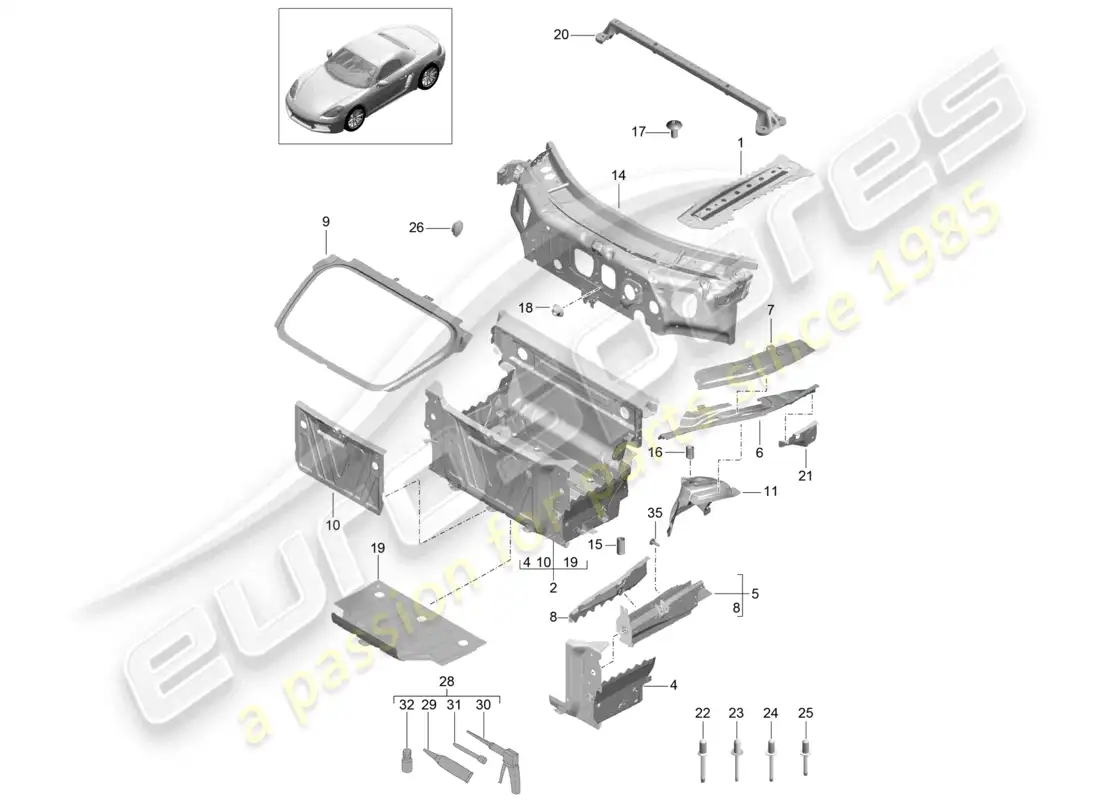 diagrama de pieza que contiene el número de pieza 99150143102grv
