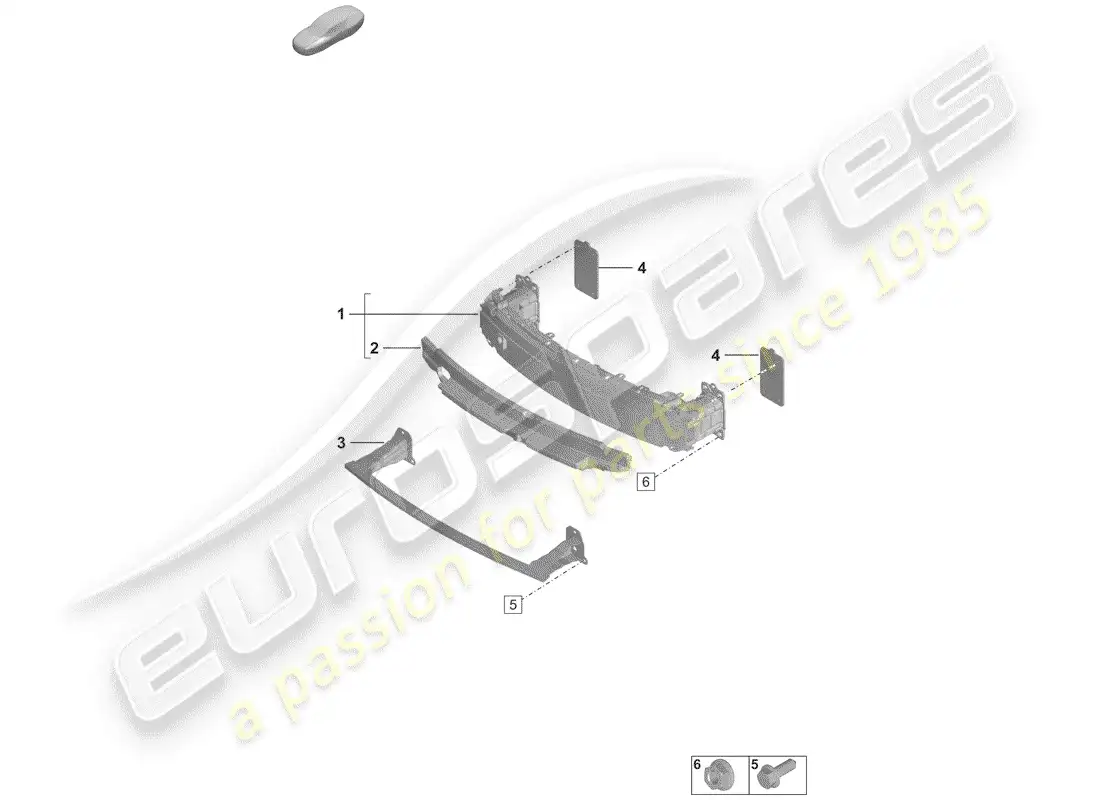 un diagrama de piezas del catálogo de piezas porsche 992