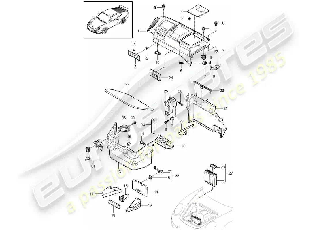 diagrama de pieza que contiene el número de pieza 99755104590