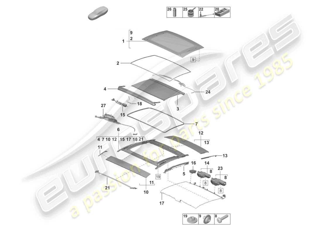 diagrama de pieza que contiene el número de pieza pab907594b