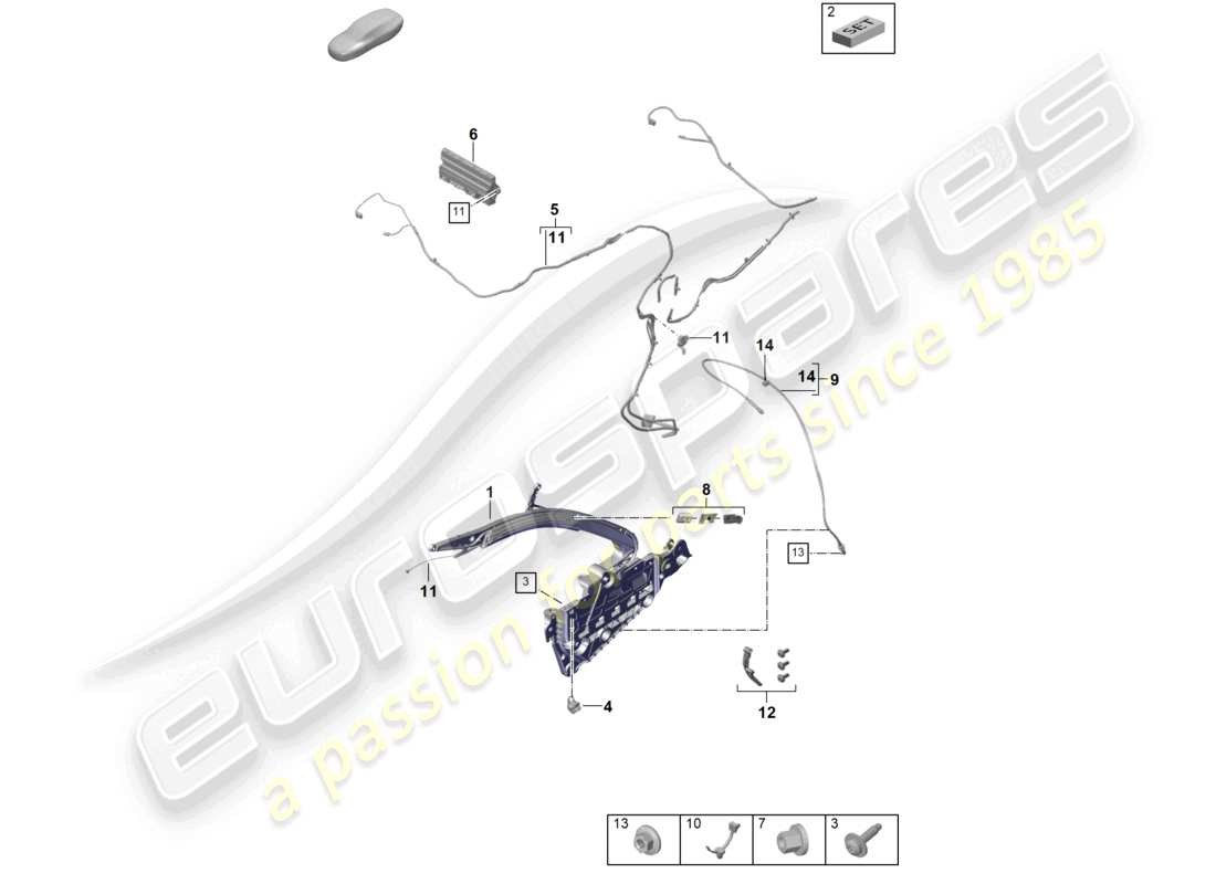 diagrama de pieza que contiene el número de pieza paf008876