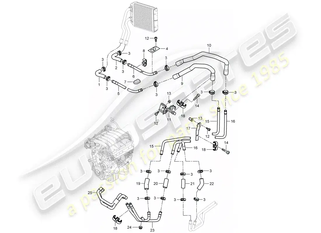 diagrama de pieza que contiene el número de pieza 95557292505