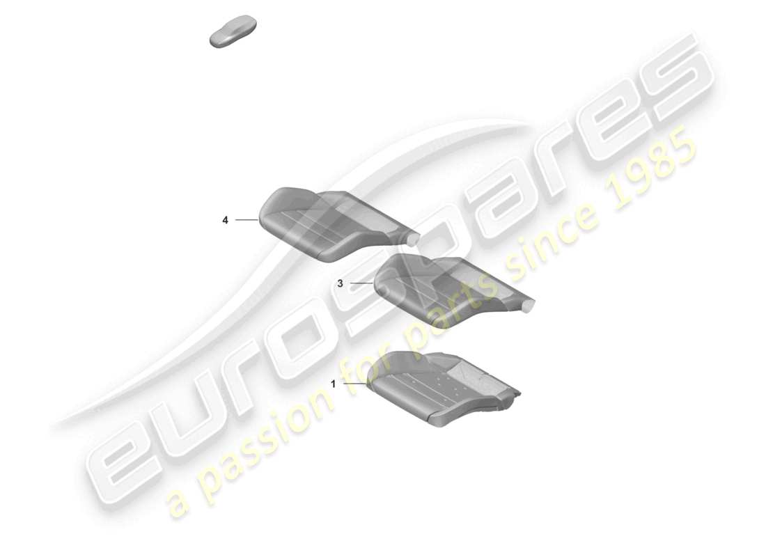 porsche 2021 (992-1 gt3/rs/st) pieza de espuma funda de asiento asiento deportivo diagrama de piezas plus