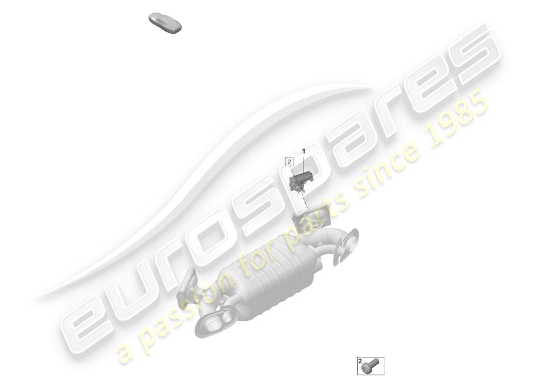 porsche 2020 (992-1 turbo / s) diagrama de la parte eléctrica del elemento de control del acelerador del sistema de escape