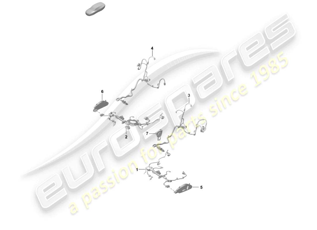 porsche 2024 (992-2) asiento deportivo eléctrico asiento estándar diagrama de piezas