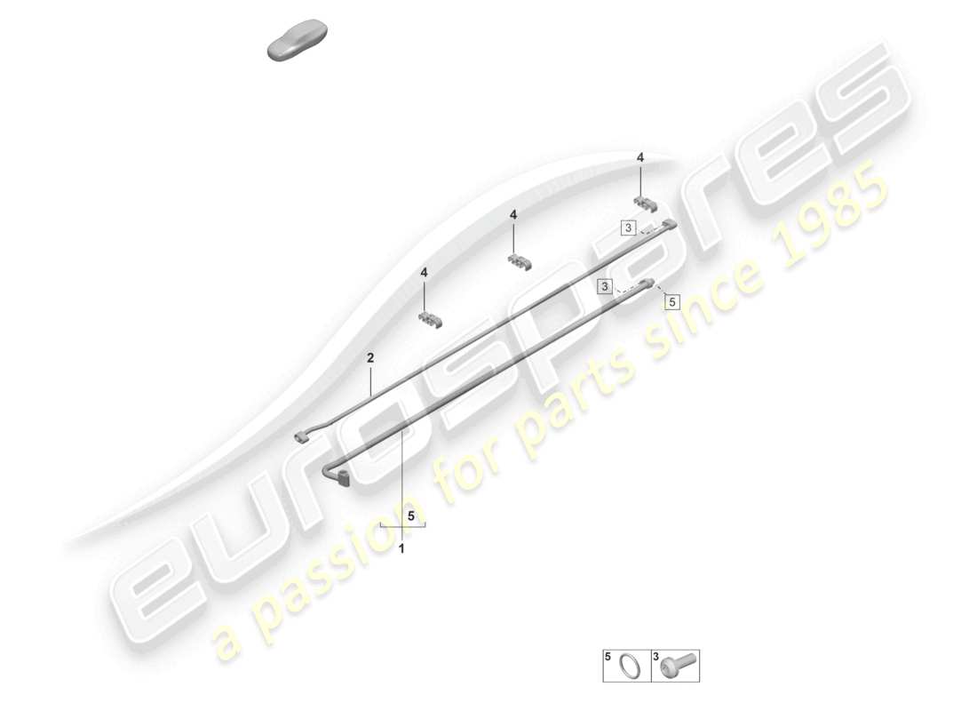 porsche 2024 (992-2 gt3/rs/st) diagrama de piezas del umbral de la línea de refrigerante inferior del aire acondicionado