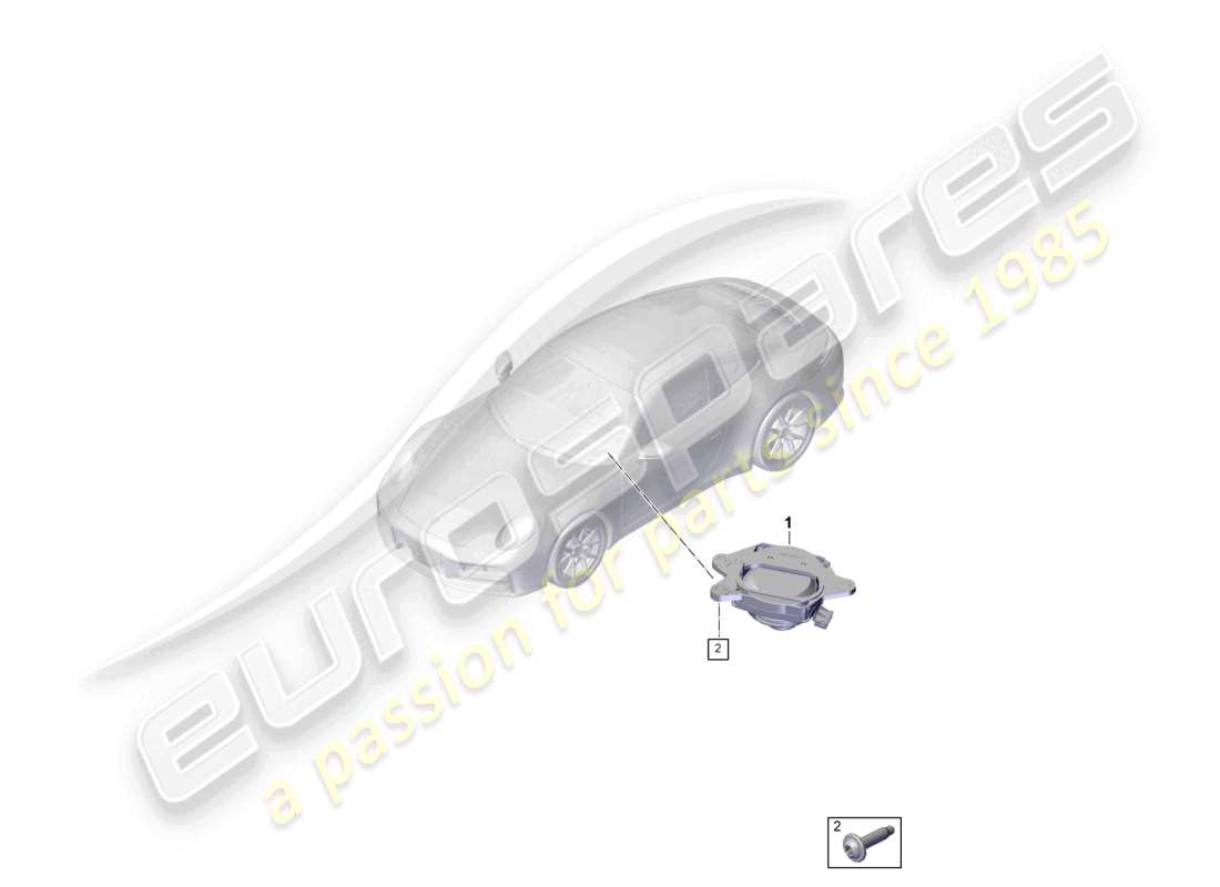 porsche 2024 (992-2) diagrama de partes del altavoz subwoofer
